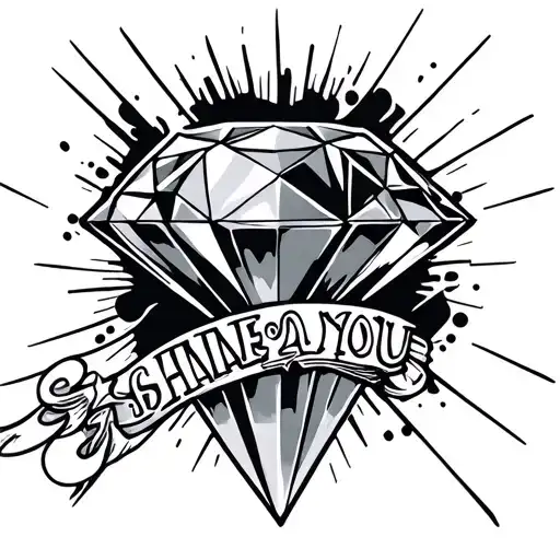 shine on you crazy diamond tattoo design idea