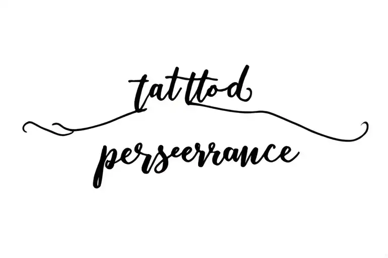 perseverance tattoo design idea