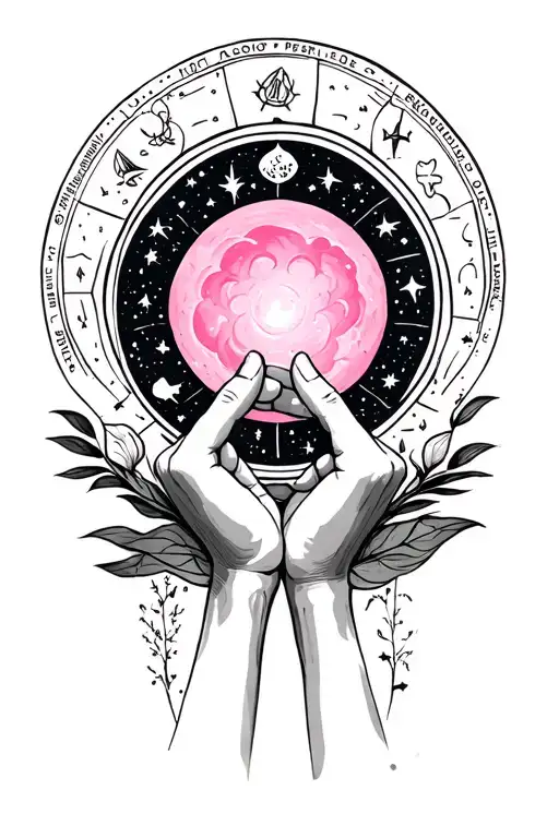 family and astrology with a pinky promise intertwined tattoo design idea