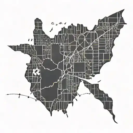 a tatoo with a Syracuse street map, the numbers 315 and the words "love will tear us apart" tattoo design idea