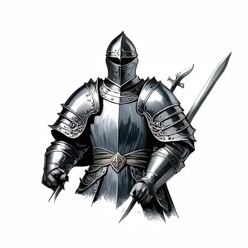 English Knight tattoo design idea