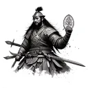 Mongolian Warrior tattoo design idea
