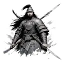 Mongolian Warrior tattoo design idea