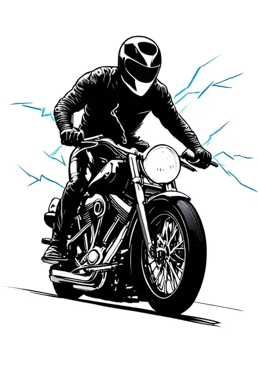 ride the lightning tattoo design idea