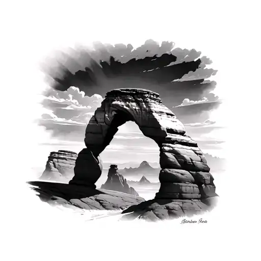 Delicate Arch tattoo design idea
