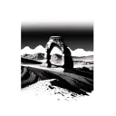 Delicate Arch tattoo design idea