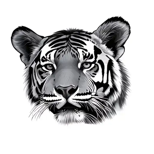 Tiger And Cub tattoo design idea