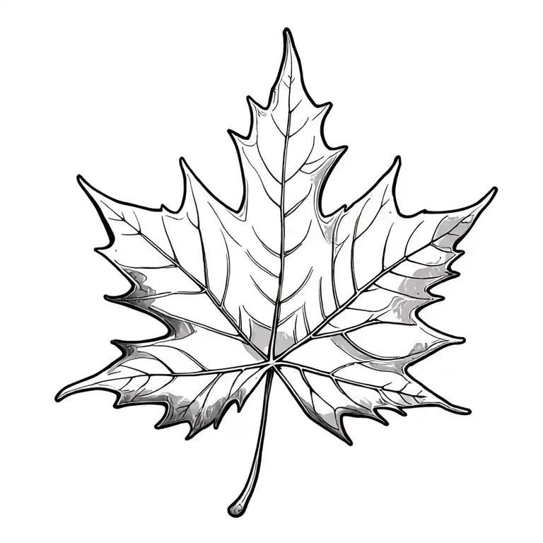 maple leaf tattoo design idea