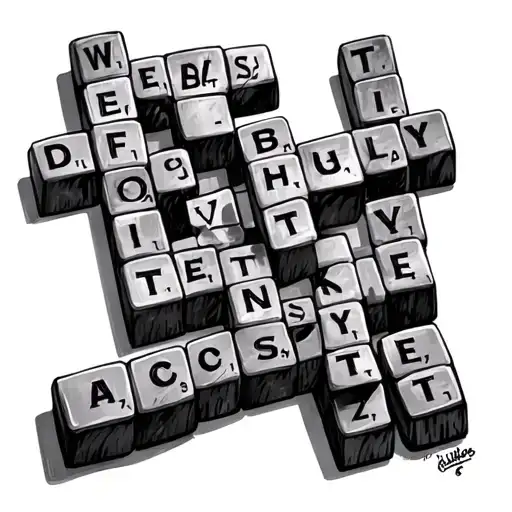 Crossword Puzzle tattoo design idea