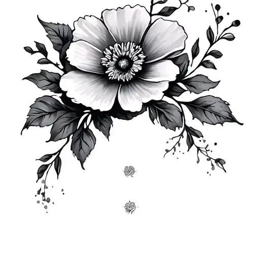 Filler Floral tattoo design idea