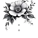 Filler Floral tattoo design idea