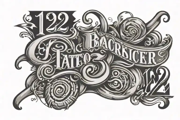 text saying #12222 in a font that and old rocker would like  tattoo design idea