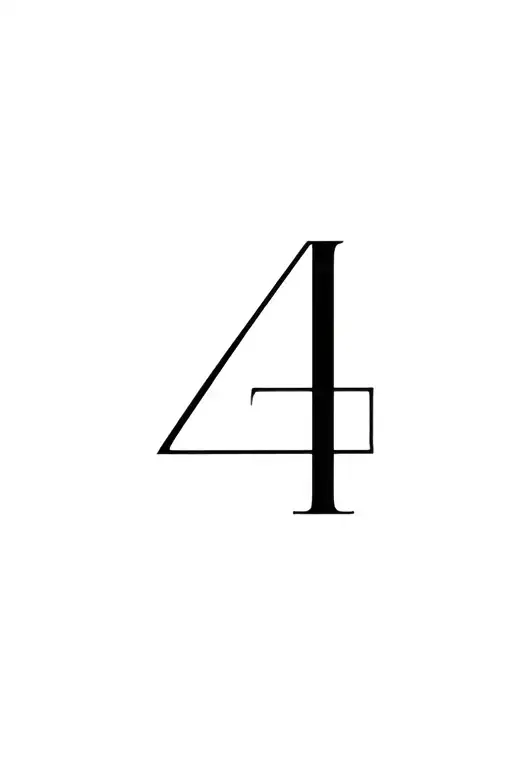Roman Numeral 4 tattoo design idea