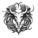 Leo Libra Taurus symbol intertwined tattoo design idea