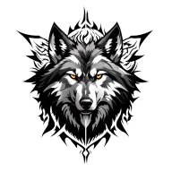 witcher 3 wolf logo tattoo design idea