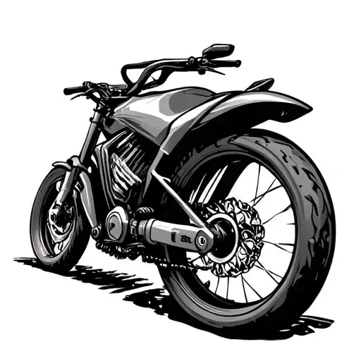 mountain bike shock absorber tattoo design idea