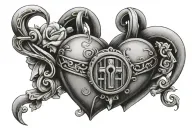 April 18th 2009 with a heart shaped lock tattoo design idea