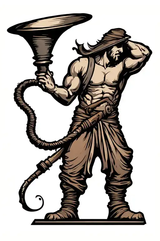 black smith figure 8 tattoo design idea