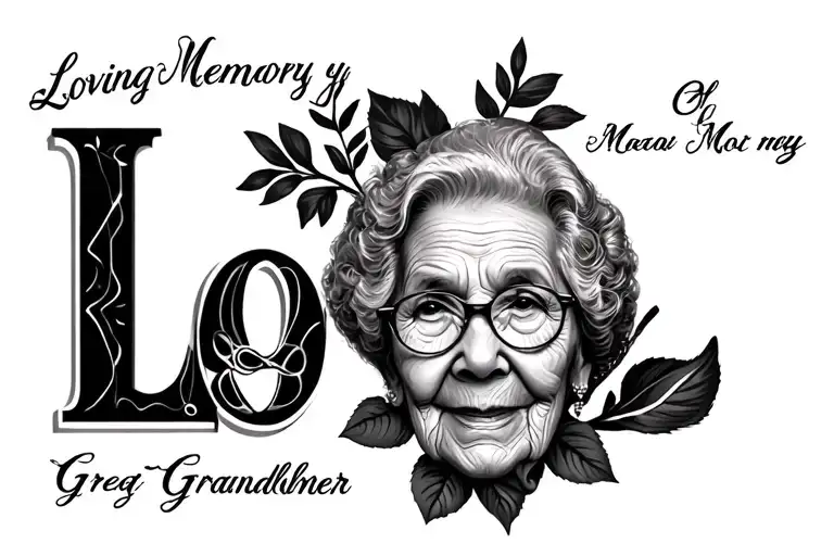 in loving memory of my great grandmother  tattoo design idea
