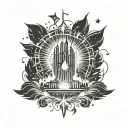 firework display illuminating the night tattoo design idea