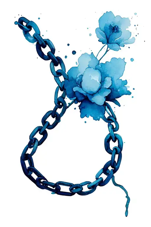 ball and chain tattoo design idea