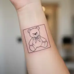a teddy bear tattoo design idea