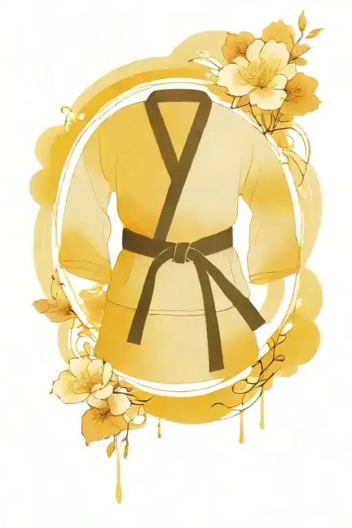 tae kwon do uniform black belt tattoo design idea