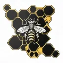 geomettric honeycomb tattoo design idea