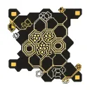 geomettric honeycomb tattoo design idea