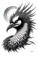 Samurai Crane tattoo design idea