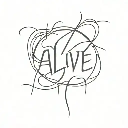 Alive album logo tattoo design idea