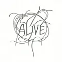 Alive album logo tattoo design idea
