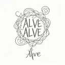 Alive album logo tattoo design idea