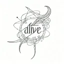 Alive album logo tattoo design idea