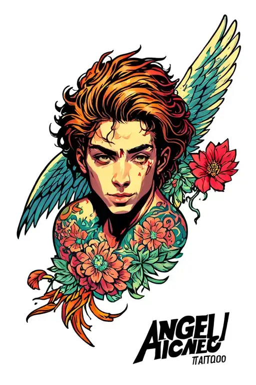 Angel Miguel Arcanjo tattoo design idea