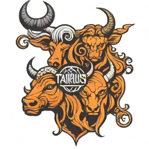 taurus and capricorn symbol tattoo design idea