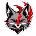 "Fenix Defense Tech" "Fenix Defense Tech" Military War Style Fox Head with Phoenix Body with strength logo tattoo design idea