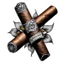 Cigar tattoo design idea