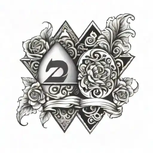 7 And 2 Card tattoo design idea