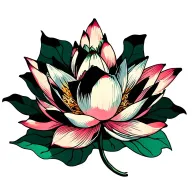 lotus flower tattoo design idea