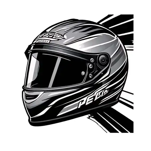racing helmet tattoo design idea