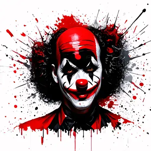 Art the clown from terrifier tattoo design idea