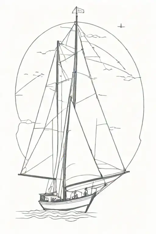 Sailing Mast tattoo design idea
