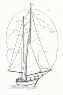 Sailing Mast tattoo design idea