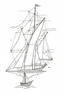 Sailing Mast tattoo design idea
