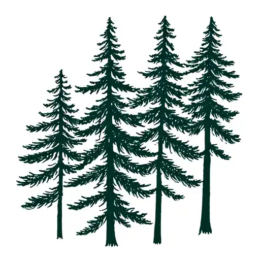 Douglas fir tree with Oregon tattoo design idea