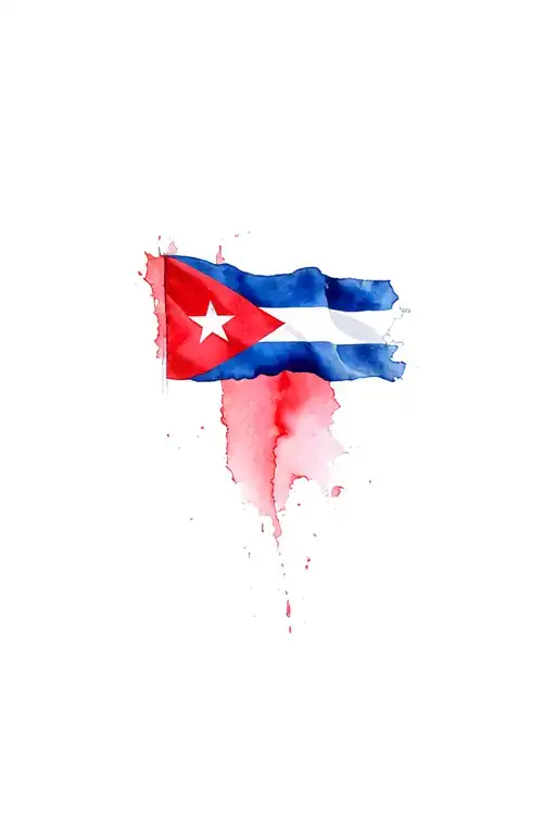 Cuban flag tattoo design idea