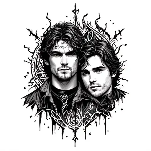 supernatural sam und dean tattoo design idea