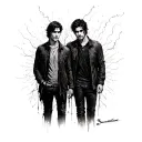 supernatural sam und dean tattoo design idea
