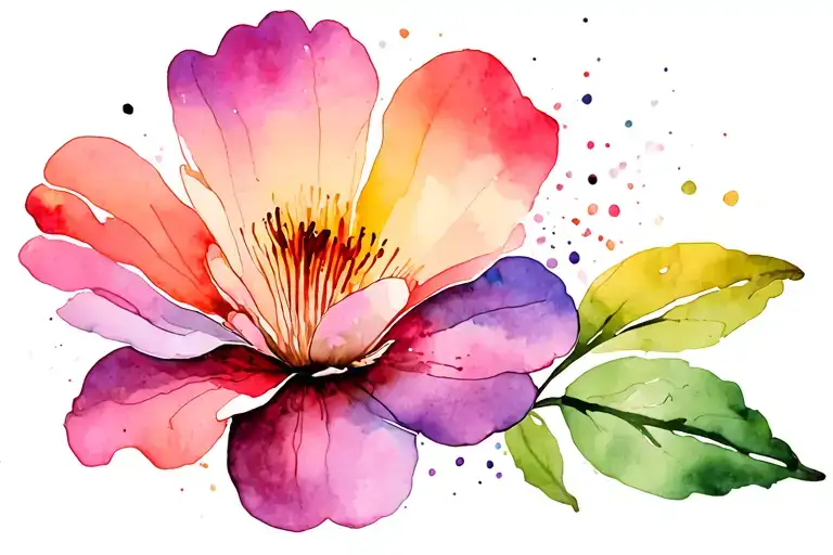 flor de maga flower blooming tattoo design idea